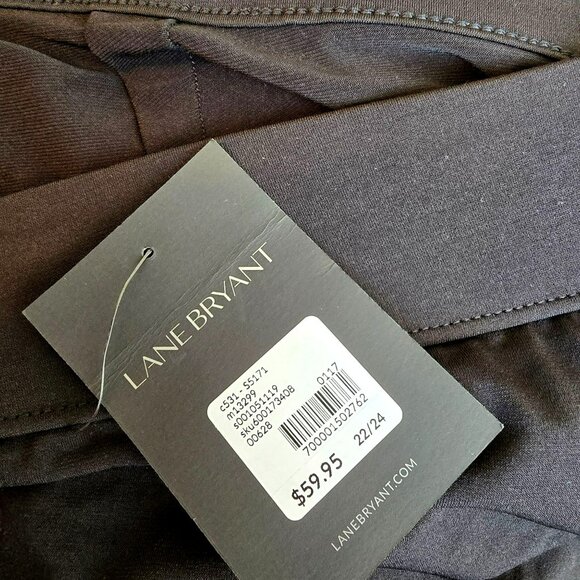 Lane Bryant Black Wide-Leg Pants Simply Chic Plus Size 22/24 Elastic Waist JJ384 - Picture 7 of 9